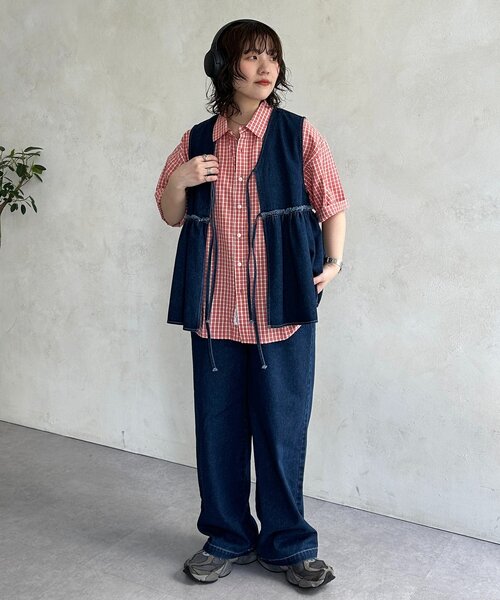 U.S. POLO ASSN.(ユーエスポロアッスン)の「シアサッカー半袖シャツ(シャツ/ブラウス・レディース・ホワイト/レッド/ブラウン/グリーン/アイボリー/ブルー/イエロー/ネイビー・MEDIUM/LARGE)」の15枚目の写真