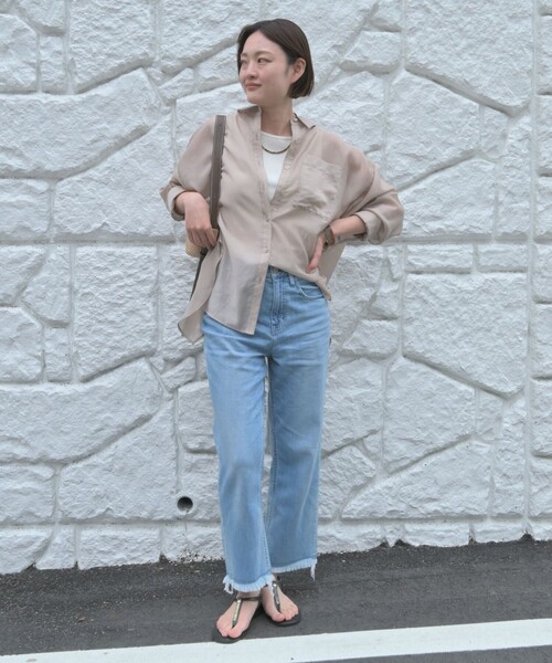 Healthy denim(ヘルシーデニム)の「【healthy denim】Nachos フレアデニムパンツ(デニムパンツ・レディース・ライトブルー・38/36/34)」の17枚目の写真