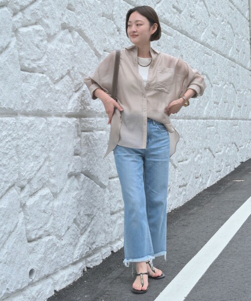 Healthy denim(ヘルシーデニム)の「【healthy denim】Nachos フレアデニムパンツ(デニムパンツ・レディース・ライトブルー・38/36/34)」の18枚目の写真