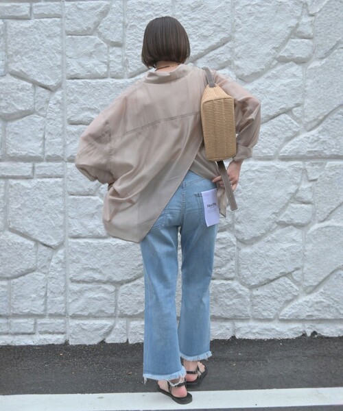 Healthy denim(ヘルシーデニム)の「【healthy denim】Nachos フレアデニムパンツ(デニムパンツ・レディース・ライトブルー・38/36/34)」の19枚目の写真