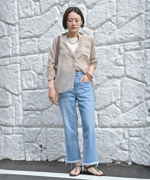 Healthy denim(ヘルシーデニム)の「【healthy denim】Nachos フレアデニムパンツ(デニムパンツ・レディース・ライトブルー・38/36/34)」の21枚目の写真