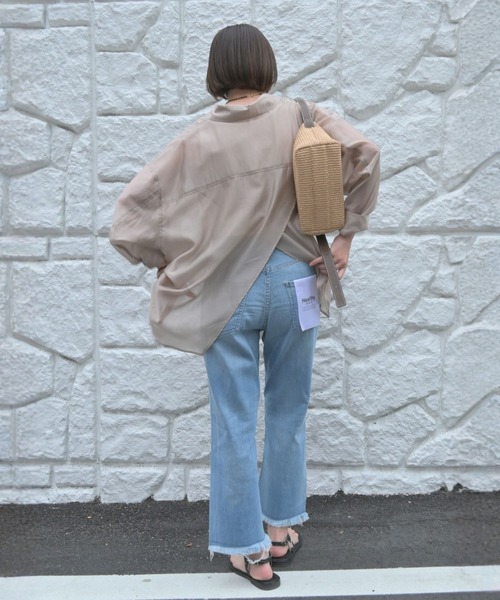 Healthy denim(ヘルシーデニム)の「【healthy denim】Nachos フレアデニムパンツ(デニムパンツ・レディース・ライトブルー・38/36/34)」の5枚目の写真