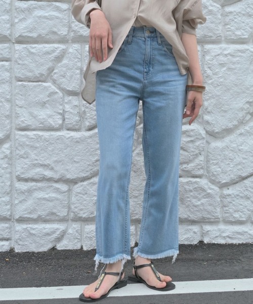 Healthy denim(ヘルシーデニム)の「【healthy denim】Nachos フレアデニムパンツ(デニムパンツ・レディース・ライトブルー・38/36/34)」の7枚目の写真