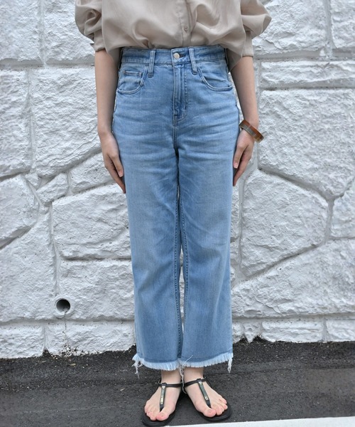 Healthy denim(ヘルシーデニム)の「【healthy denim】Nachos フレアデニムパンツ(デニムパンツ・レディース・ライトブルー・38/36/34)」の9枚目の写真