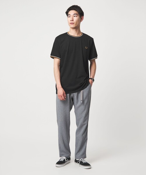 FRED PERRY(フレッドペリー)の「<FRED PERRY>ツインティップ Tシャツ(Tシャツ/カットソー・メンズ・オフホワイト/オリーブ/ネイビー/ブラック・M/XL/L)」の11枚目の写真