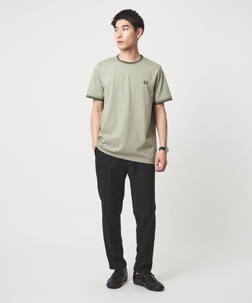 FRED PERRY(フレッドペリー)の「<FRED PERRY>ツインティップ Tシャツ(Tシャツ/カットソー・メンズ・オフホワイト/オリーブ/ネイビー/ブラック・M/XL/L)」の12枚目の写真