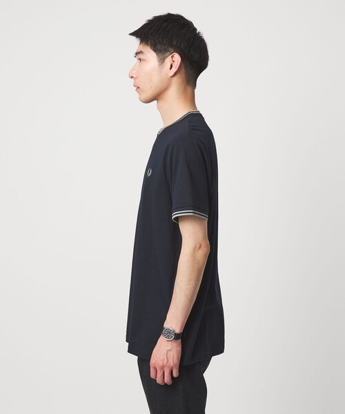 FRED PERRY(フレッドペリー)の「<FRED PERRY>ツインティップ Tシャツ(Tシャツ/カットソー・メンズ・オフホワイト/オリーブ/ネイビー/ブラック・M/XL/L)」の14枚目の写真