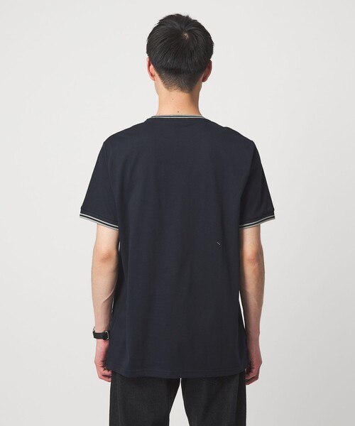 FRED PERRY(フレッドペリー)の「<FRED PERRY>ツインティップ Tシャツ(Tシャツ/カットソー・メンズ・オフホワイト/オリーブ/ネイビー/ブラック・M/XL/L)」の15枚目の写真