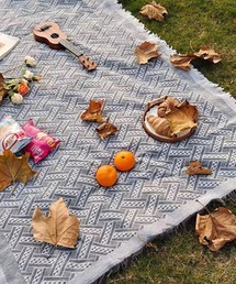 ammy.（エイミードット）の「【 ammy. / エイミードット 】 ニュアンス ジャガード フリンジ マルチ ラグ / ブランケット（ブランケット）」