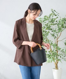 a.v.v（アーヴェヴェ）の「［支持率NO.1/接触冷感/速乾/UVカット/イージーケア］ハーフスリーブダブルジャケット（テーラードジャケット）」