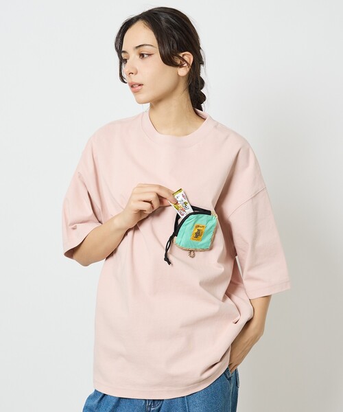 COBMASTER(コブマスター)の「【COBMASTER / コブマスター】Zip Wallet Loose Tシャツ / ジップウォレット 付きTシャツ/ユニセックス(Tシャツ/カットソー・メンズ・ブラック/ホワイト/ピンク・M/L)」の1枚目の写真