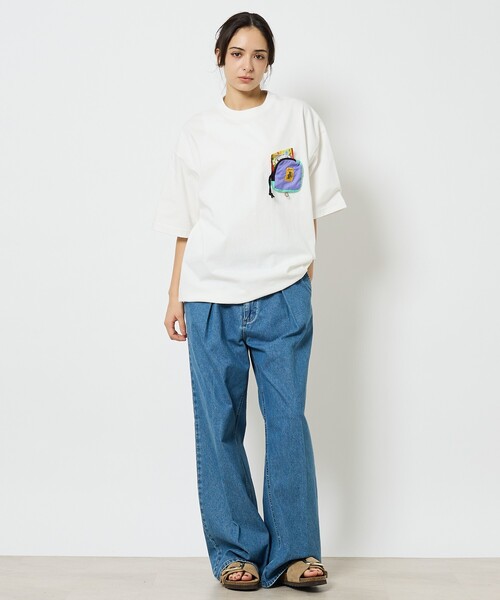 COBMASTER(コブマスター)の「【COBMASTER / コブマスター】Zip Wallet Loose Tシャツ / ジップウォレット 付きTシャツ/ユニセックス(Tシャツ/カットソー・メンズ・ブラック/ホワイト/ピンク・M/L)」の5枚目の写真