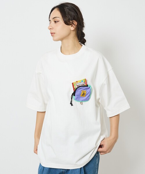 COBMASTER(コブマスター)の「【COBMASTER / コブマスター】Zip Wallet Loose Tシャツ / ジップウォレット 付きTシャツ/ユニセックス(Tシャツ/カットソー・メンズ・ブラック/ホワイト/ピンク・M/L)」の4枚目の写真