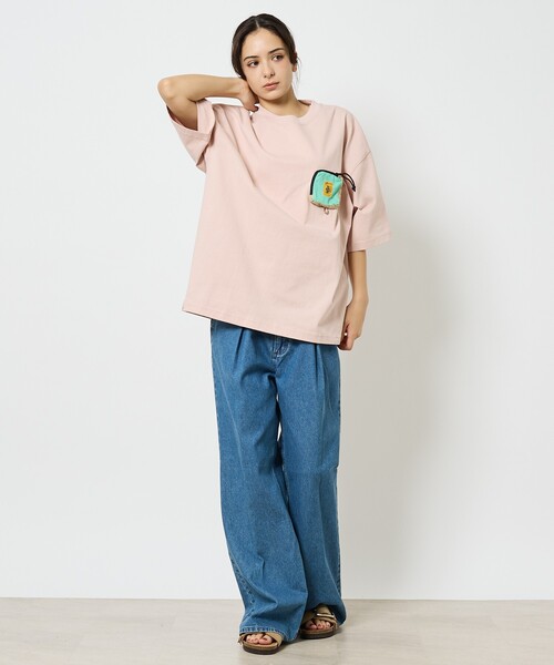 COBMASTER(コブマスター)の「【COBMASTER / コブマスター】Zip Wallet Loose Tシャツ / ジップウォレット 付きTシャツ/ユニセックス(Tシャツ/カットソー・メンズ・ブラック/ホワイト/ピンク・M/L)」の12枚目の写真