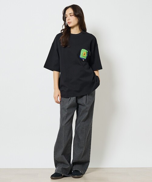 COBMASTER(コブマスター)の「【COBMASTER / コブマスター】Zip Wallet Loose Tシャツ / ジップウォレット 付きTシャツ/ユニセックス(Tシャツ/カットソー・メンズ・ブラック/ホワイト/ピンク・M/L)」の9枚目の写真