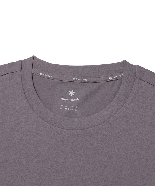 Snow Peak(スノーピーク)の「Snow Peak / Quick-Dry Lettering S/S T-Shirt クイックドライ レタリング S/S Tシャツ 海外限定(Tシャツ/カットソー・メンズ・スミクロ/ホワイト/グレイッシュブルー・M/L/XL/2XL)」の15枚目の写真