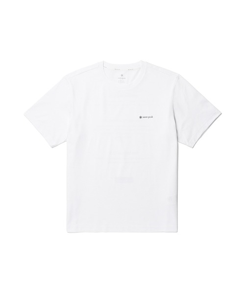 Snow Peak(スノーピーク)の「Snow Peak / Quick-Dry Lettering S/S T-Shirt クイックドライ レタリング S/S Tシャツ 海外限定(Tシャツ/カットソー・メンズ・スミクロ/ホワイト/グレイッシュブルー・M/L/XL/2XL)」の4枚目の写真