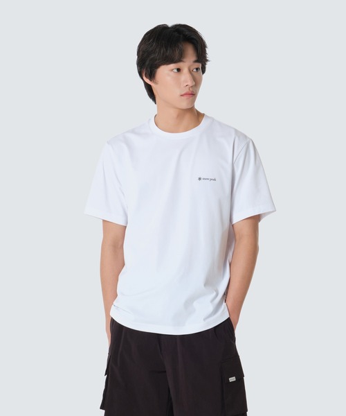 Snow Peak(スノーピーク)の「Snow Peak / Quick-Dry Lettering S/S T-Shirt クイックドライ レタリング S/S Tシャツ 海外限定(Tシャツ/カットソー・メンズ・スミクロ/ホワイト/グレイッシュブルー・M/L/XL/2XL)」の7枚目の写真