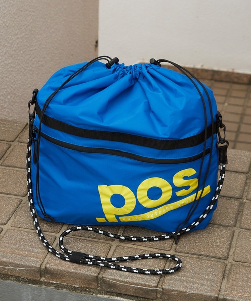 POLeR（ポーラー）の「POLeR/ポーラー DRAWSTRING SLING BAG（ボディバッグ/ウエストポーチ・メンズ・ブラック/ライトグレー/ブルー・ONE SIZE）」の3枚目の写真