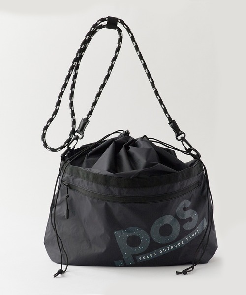 POLeR(ポーラー)の「POLeR/ポーラー DRAWSTRING SLING BAG(ボディバッグ/ウエストポーチ・メンズ・ブラック/ライトグレー/ブルー・ONE SIZE)」の20枚目の写真