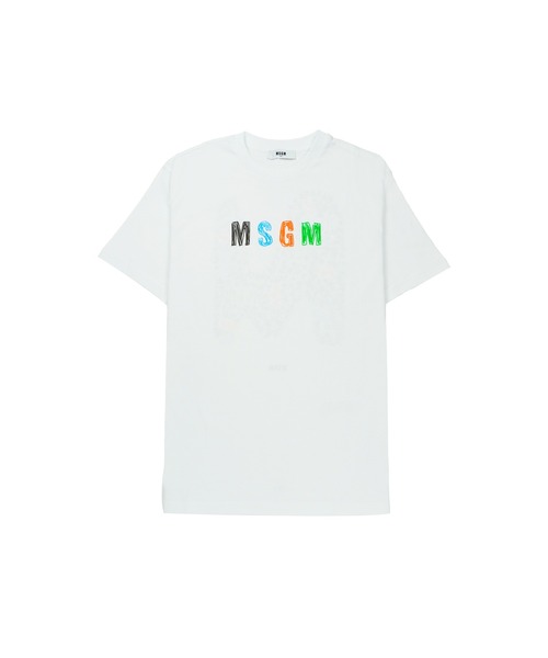 セール】MSGM KIDS タイポグラフィ Mwave ロゴTシャツ（Tシャツ