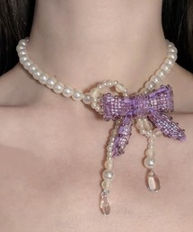 SHEENA（シーナ）の「26ss ビーズリボンパールネックレス（ネックレス）」