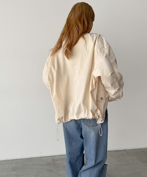 CANAL JEAN(キャナルジーン)の「El mar コットンナイロンスタンドカラーブルゾン(ブルゾン・レディース・ベージュ/アイボリー・ONE SIZE)」の15枚目の写真