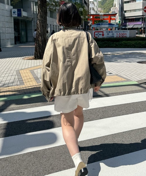 CANAL JEAN(キャナルジーン)の「El mar コットンナイロンスタンドカラーブルゾン(ブルゾン・レディース・ベージュ/アイボリー・ONE SIZE)」の12枚目の写真