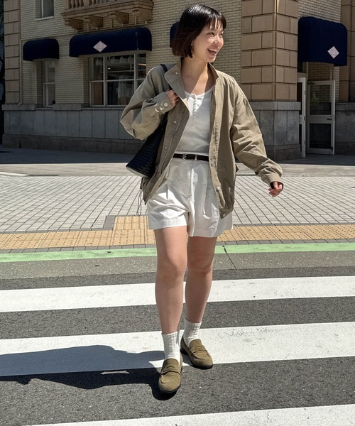CANAL JEAN(キャナルジーン)の「El mar コットンナイロンスタンドカラーブルゾン(ブルゾン・レディース・ベージュ/アイボリー・ONE SIZE)」の11枚目の写真