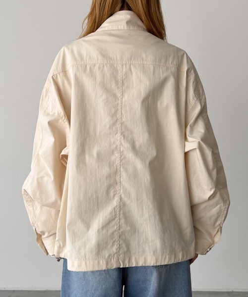 CANAL JEAN(キャナルジーン)の「El mar コットンナイロンスタンドカラーブルゾン(ブルゾン・レディース・ベージュ/アイボリー・ONE SIZE)」の8枚目の写真