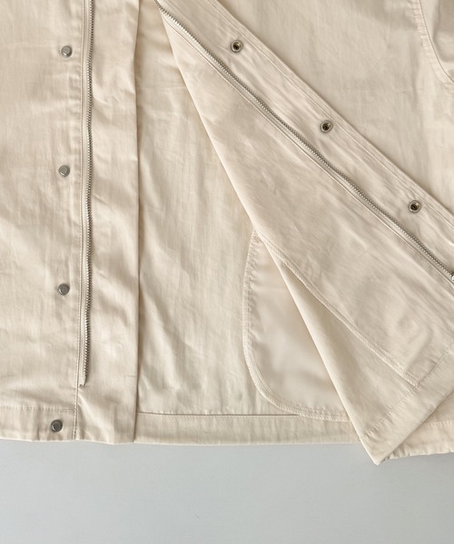 CANAL JEAN(キャナルジーン)の「El mar コットンナイロンスタンドカラーブルゾン(ブルゾン・レディース・ベージュ/アイボリー・ONE SIZE)」の3枚目の写真