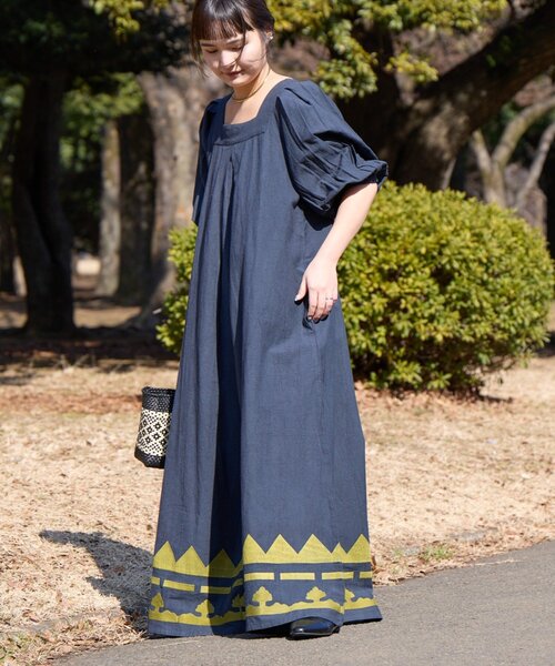 CIAOPANIC TYPY(チャオパニックティピー)の「【Aguni】綿麻裾刺繍サロペット(サロペット/オーバーオール・レディース・ブラック/アイボリー・ONE SIZE)」の10枚目の写真