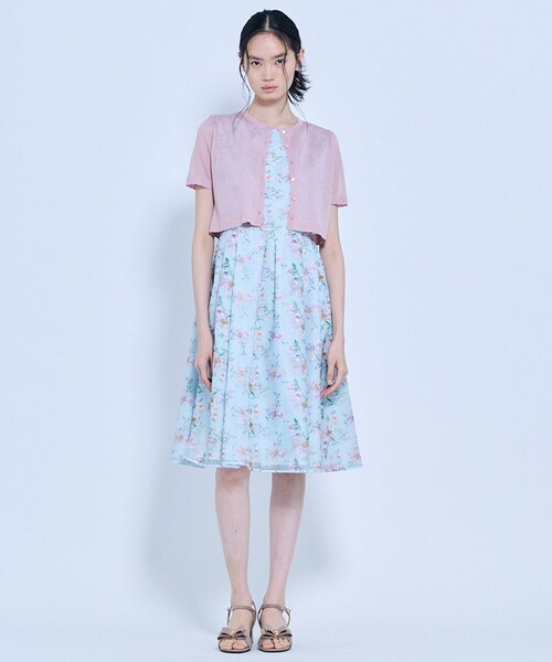TOCCA(トッカ)の「SHEER JEWEL KNIT シアーニットカーディガン(カーディガン/ボレロ・レディース・ライラック系/オールドローズ系/ブラウン系・MEDIUM/SMALL)」の6枚目の写真