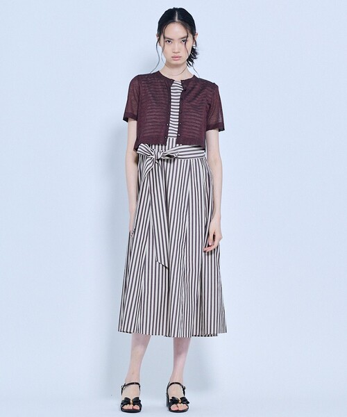 TOCCA(トッカ)の「SHEER JEWEL KNIT シアーニットカーディガン(カーディガン/ボレロ・レディース・ライラック系/オールドローズ系/ブラウン系・MEDIUM/SMALL)」の9枚目の写真