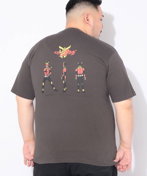 SAKAZEN(サカゼン)の「Tシャツ 半袖 メンズ 大きいサイズ 仮面ライダー クウガ ポケット クルーネック カットソー 仮面ライダー (カメンライダー)(Tシャツ/カットソー・メンズ・ダークグレー/ホワイト・5L/3L/4L)」の2枚目の写真