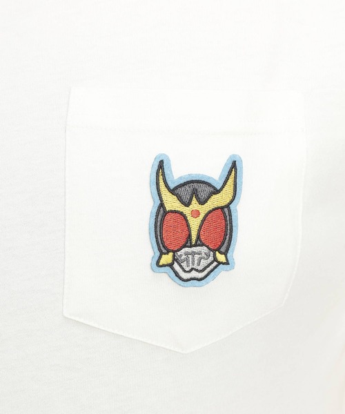 SAKAZEN(サカゼン)の「Tシャツ 半袖 メンズ 大きいサイズ 仮面ライダー クウガ ポケット クルーネック カットソー 仮面ライダー (カメンライダー)(Tシャツ/カットソー・メンズ・ダークグレー/ホワイト・5L/3L/4L)」の10枚目の写真