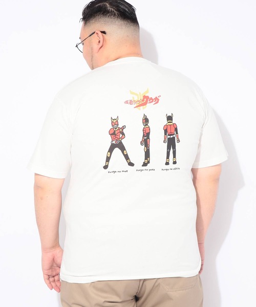 SAKAZEN(サカゼン)の「Tシャツ 半袖 メンズ 大きいサイズ 仮面ライダー クウガ ポケット クルーネック カットソー 仮面ライダー (カメンライダー)(Tシャツ/カットソー・メンズ・ダークグレー/ホワイト・5L/3L/4L)」の3枚目の写真