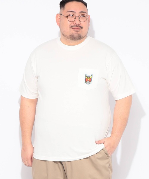SAKAZEN(サカゼン)の「Tシャツ 半袖 メンズ 大きいサイズ 仮面ライダー クウガ ポケット クルーネック カットソー 仮面ライダー (カメンライダー)(Tシャツ/カットソー・メンズ・ダークグレー/ホワイト・5L/3L/4L)」の6枚目の写真
