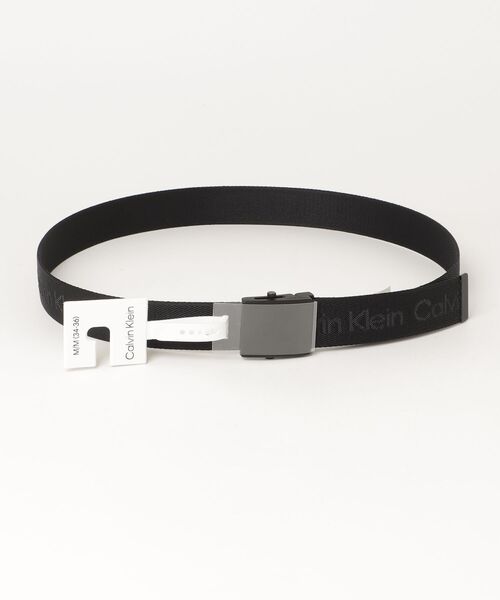 CALVIN KLEIN カルバンクライン 35MM JACQUARD WEB BELT ckロゴ ジャガードウェビングベルト 無段階調整