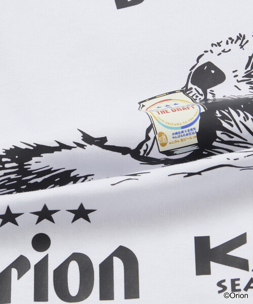 KAVU(カブー)の「KAVU/カブー 限定展開 KAVU×ORION 別注 ビッグシルエット アニマルバックプリント クルーネック Tシャツ / ラッコ / ビール(Tシャツ/カットソー・メンズ・杢グレー/ベージュ/ホワイト/ブラック・SMALL/LARGE/MEDIUM)」の10枚目の写真