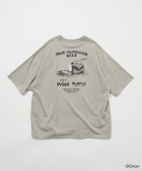 KAVU(カブー)の「KAVU/カブー 限定展開 KAVU×ORION 別注 ビッグシルエット アニマルバックプリント クルーネック Tシャツ / ラッコ / ビール(Tシャツ/カットソー・メンズ・杢グレー/ベージュ/ホワイト/ブラック・SMALL/LARGE/MEDIUM)」の14枚目の写真