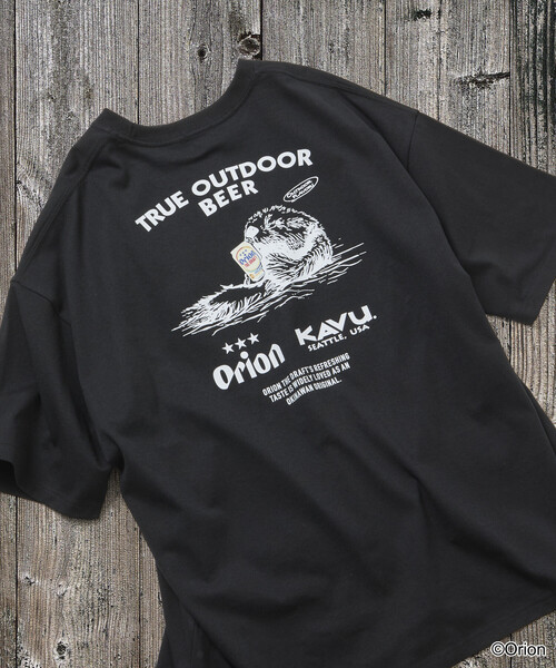 KAVU(カブー)の「KAVU/カブー 限定展開 KAVU×ORION 別注 ビッグシルエット アニマルバックプリント クルーネック Tシャツ / ラッコ / ビール(Tシャツ/カットソー・メンズ・杢グレー/ベージュ/ホワイト/ブラック・SMALL/LARGE/MEDIUM)」の20枚目の写真