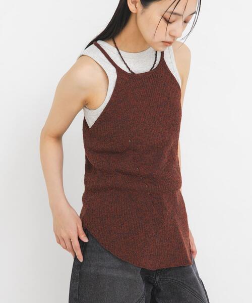 KBF（ケイビーエフ）の「メランジRIBタンクトップ（タンクトップ・レディース・ブルー系その他/ブラウン系その他・ONE）」の15枚目の写真