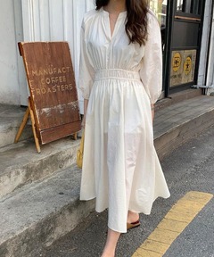 セール】テープ刺繍ピンタックレースワンピース（ワンピース）｜Thevon