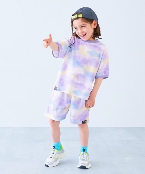 devirock(デビロック)の「デビロック×【アイス】 涼感 サラッとメッシュ フレーバー風タイダイプリント 半袖Tシャツ(Tシャツ/カットソー・キッズ・ブルー系/パープル系/ピンク系/グリーン系・160cm/150cm/140cm/130cm/120cm/110cm/100cm)」の6枚目の写真