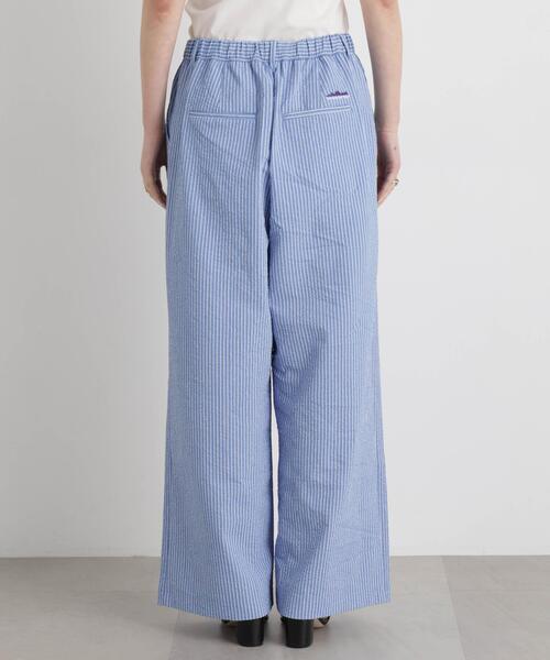 THOUSAND MILE(サウザンドマイル)の「THOUSAND MILE/SEERSUCKER STRIPE WIDE PANTS(セットアップ可)(その他パンツ・レディース・ライトブルー・L/M)」の11枚目の写真