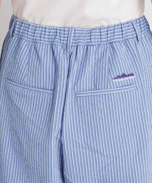 THOUSAND MILE(サウザンドマイル)の「THOUSAND MILE/SEERSUCKER STRIPE WIDE PANTS(セットアップ可)(その他パンツ・レディース・ライトブルー・L/M)」の12枚目の写真