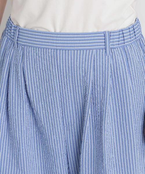 THOUSAND MILE(サウザンドマイル)の「THOUSAND MILE/SEERSUCKER STRIPE WIDE PANTS(セットアップ可)(その他パンツ・レディース・ライトブルー・L/M)」の14枚目の写真