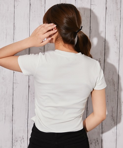 GORGE(ゴージ)の「《帽子女の子キャラ》立体デザインTシャツ/ストリート×Y2K/春夏/全3色(Tシャツ/カットソー・レディース・ブラック/オフホワイト/ピンク・F)」の14枚目の写真