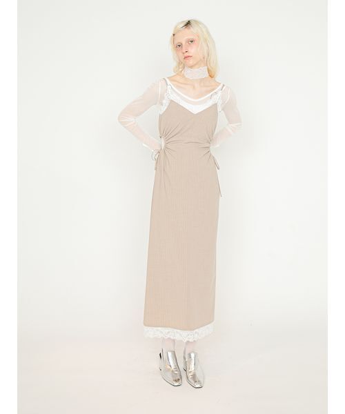 SORIN(ソリン )の「Circle Cut Lace Cami Dress/サークルカット レースキャミドレス(ワンピース・レディース・グレー/ブラック/ベージュ・36/38)」の3枚目の写真
